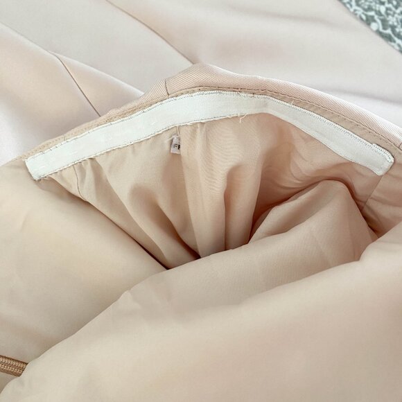 Alfred Sung Rose Gold One Shoulder Satin Gown Champagne Size 4 - Picture 10 of 12